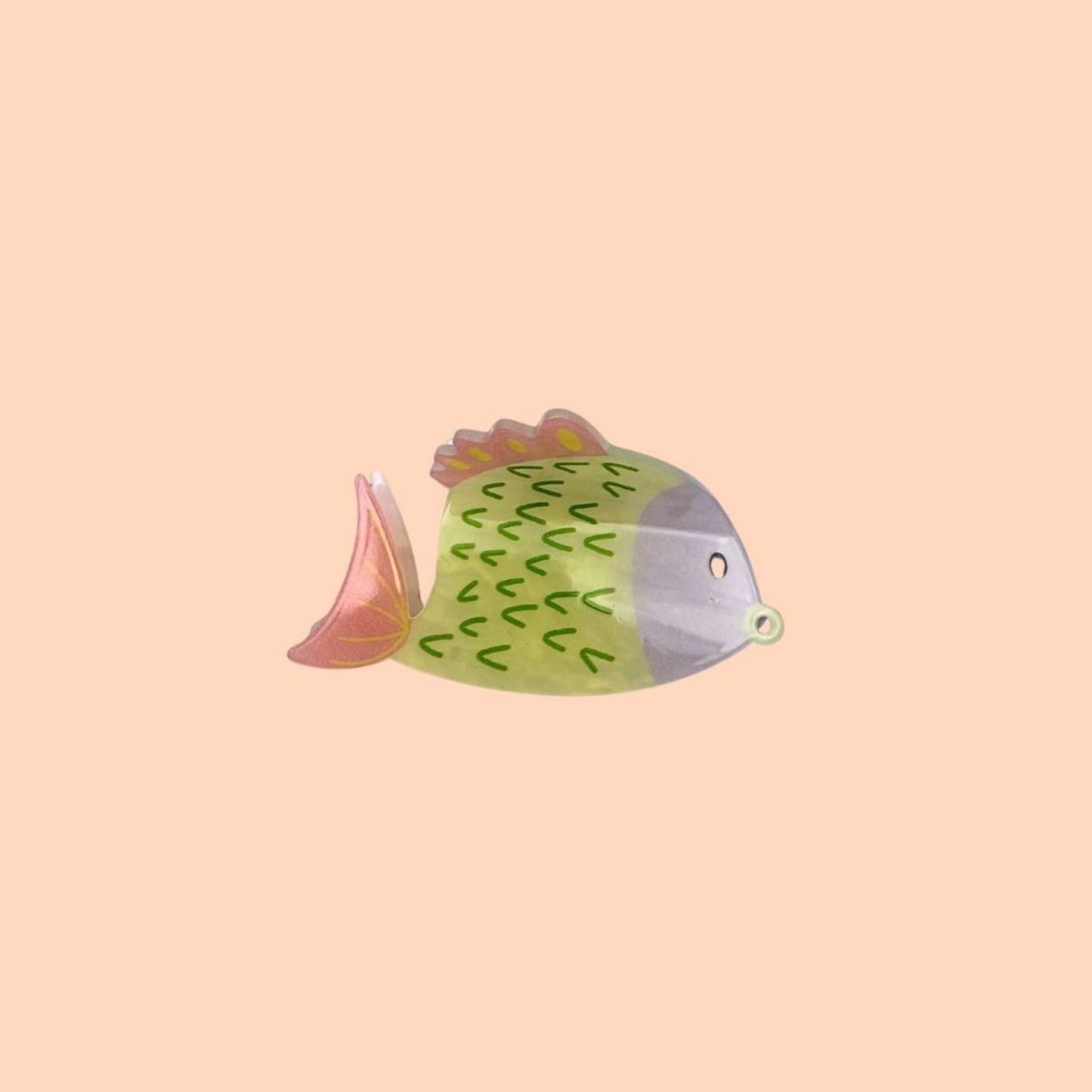 PINCE À CHEVEUX POISSON JAUNE