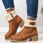 Bottees Basse Fourré Femme Marron, idéale hiver - Mysia Paris-women's boots-Mysia Paris