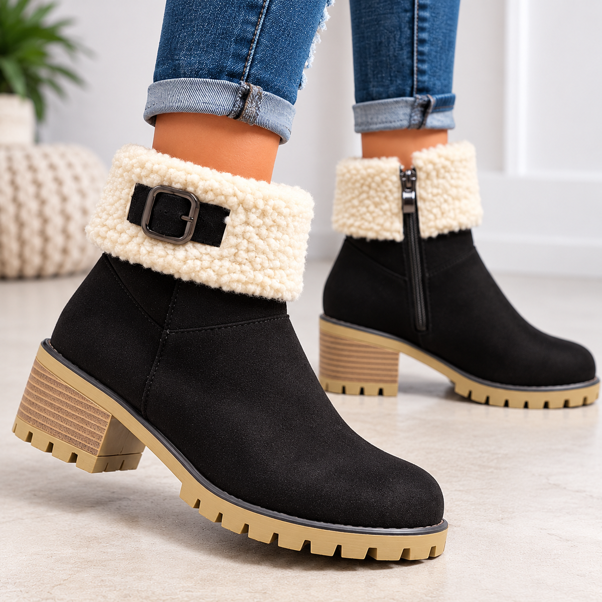 Bottees Basse Fourré Femme Marron, idéale hiver - Mysia Paris-women's boots-Mysia Paris