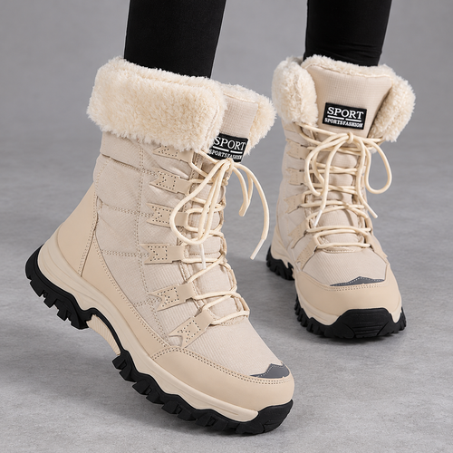 Bottes Cuir Fourrées Femme De Neige - Mysia Paris-women's boots-Kaki-35-Mysia Paris