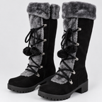 Bottes Hiver Noir Femme Fourré, Gros Mollets - Mysia Paris-women's boots-Mysia Paris-35-Mysia Paris