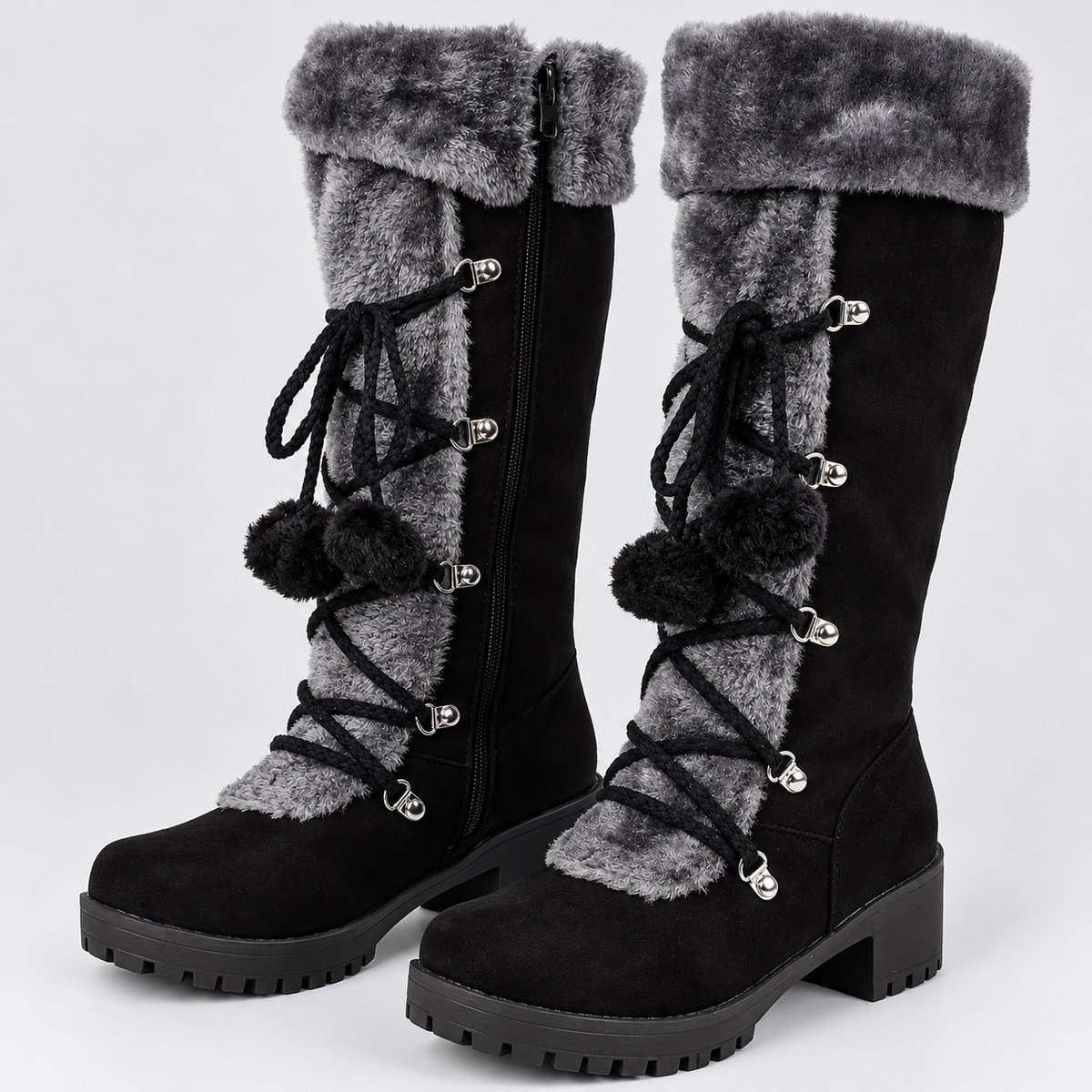 Bottes Hiver Noir Femme Fourré, Gros Mollets - Mysia Paris-women's boots-Mysia Paris-35-Mysia Paris