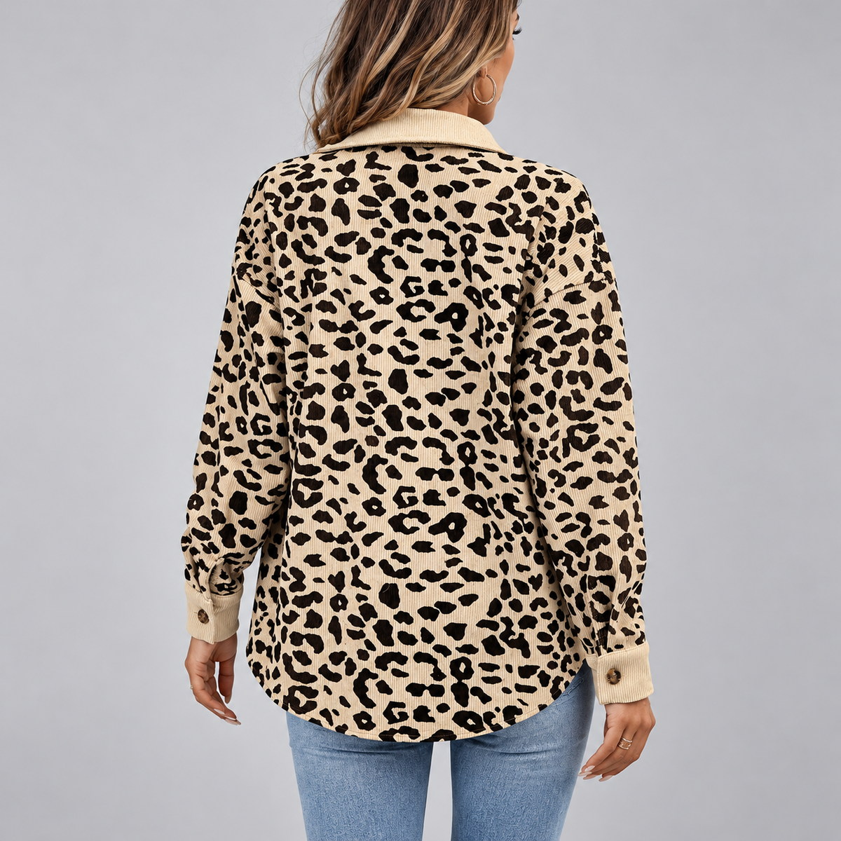 Chemise Longue En Velours Femme, Imprimé Léopard - Mysia Paris-women's shirt-Mysia Paris