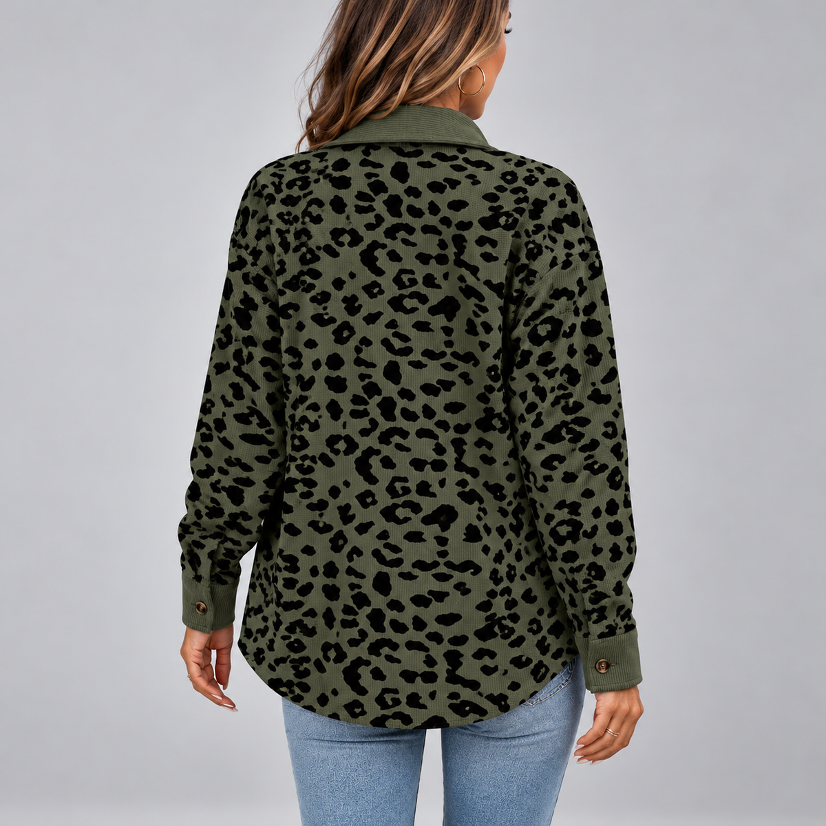 Chemise Longue En Velours Femme, Imprimé Léopard - Mysia Paris-women's shirt-Mysia Paris