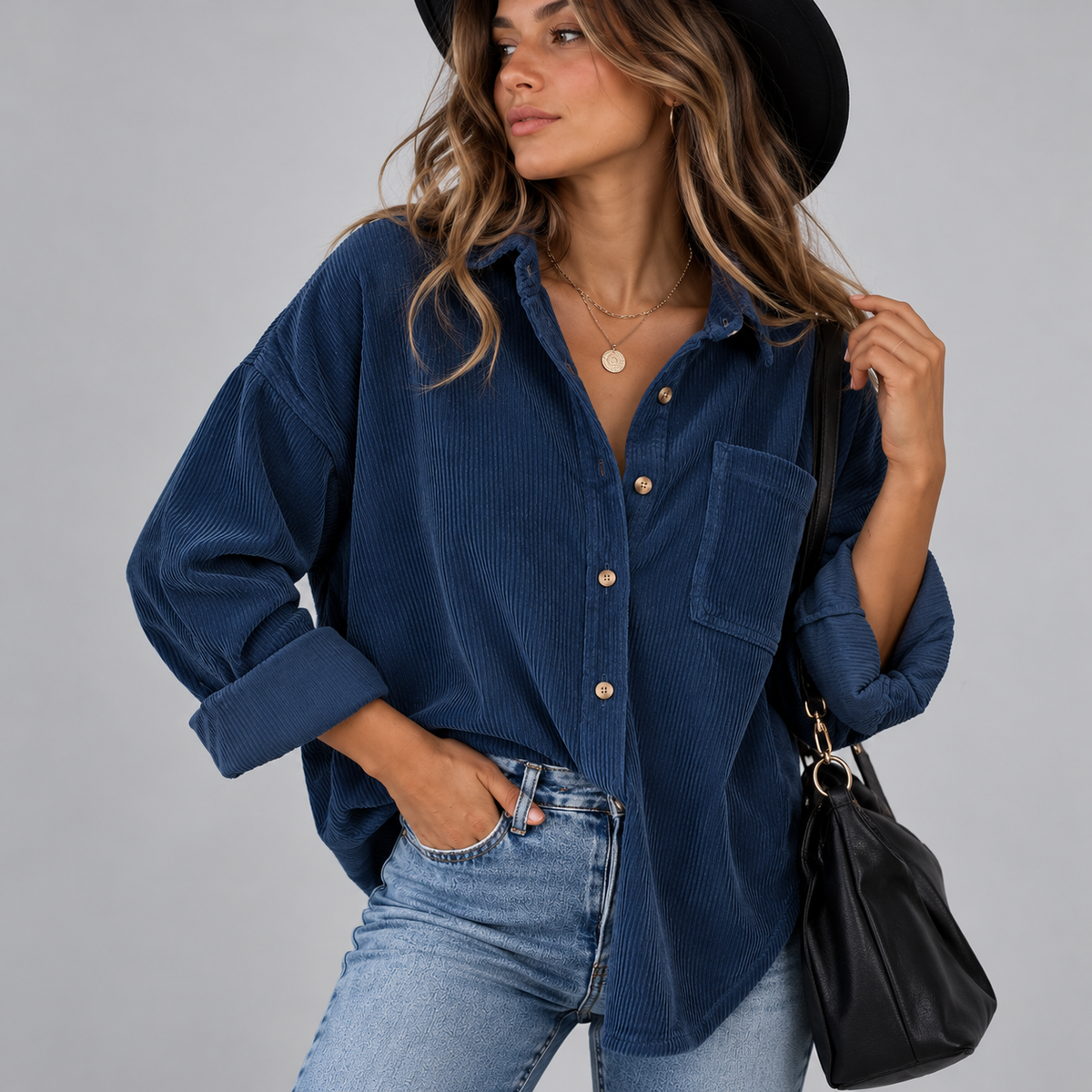 Chemise Oversize En Lin Femme - Mysia Paris-women's shirt-Bleu marine-S-Mysia Paris