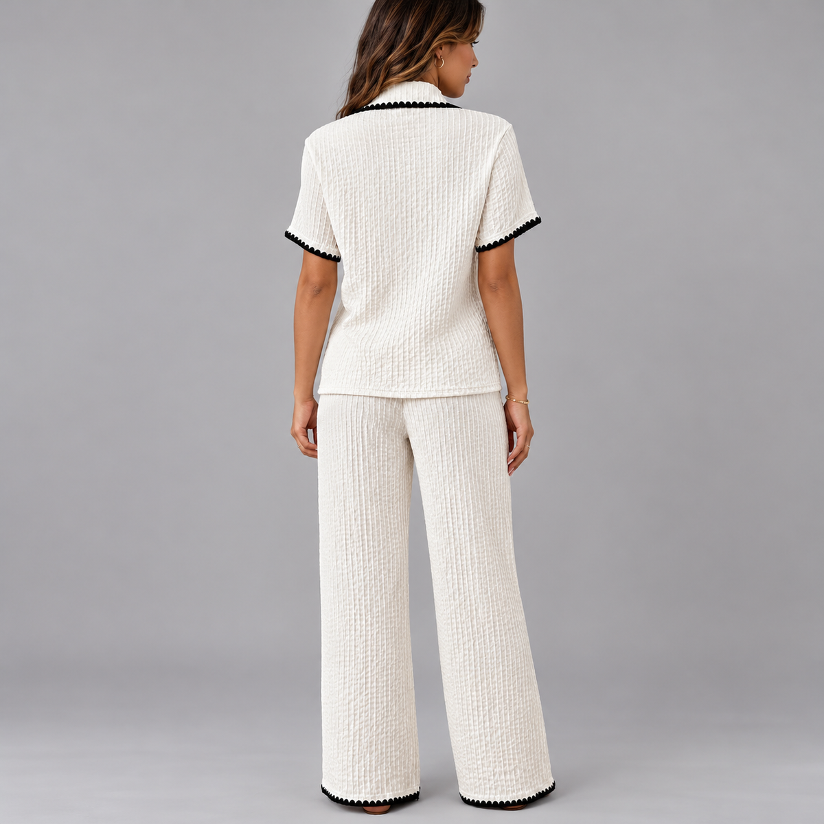 Ensemble Pyjama Femme, Chemise Pantalon De Nuit - Mysia Paris-women's pajama set-Mysia Paris