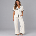 Ensemble Pyjama Femme, Chemise Pantalon De Nuit - Mysia Paris-women's pajama set-S-Mysia Paris