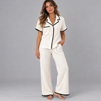 Ensemble Pyjama Femme, Chemise Pantalon De Nuit - Mysia Paris-women's pajama set-S-Mysia Paris