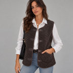 Gilet Sans Manche Femme, Polaire, idéale hiver - Mysia Paris-women's cardigan-Marron-S-Mysia Paris