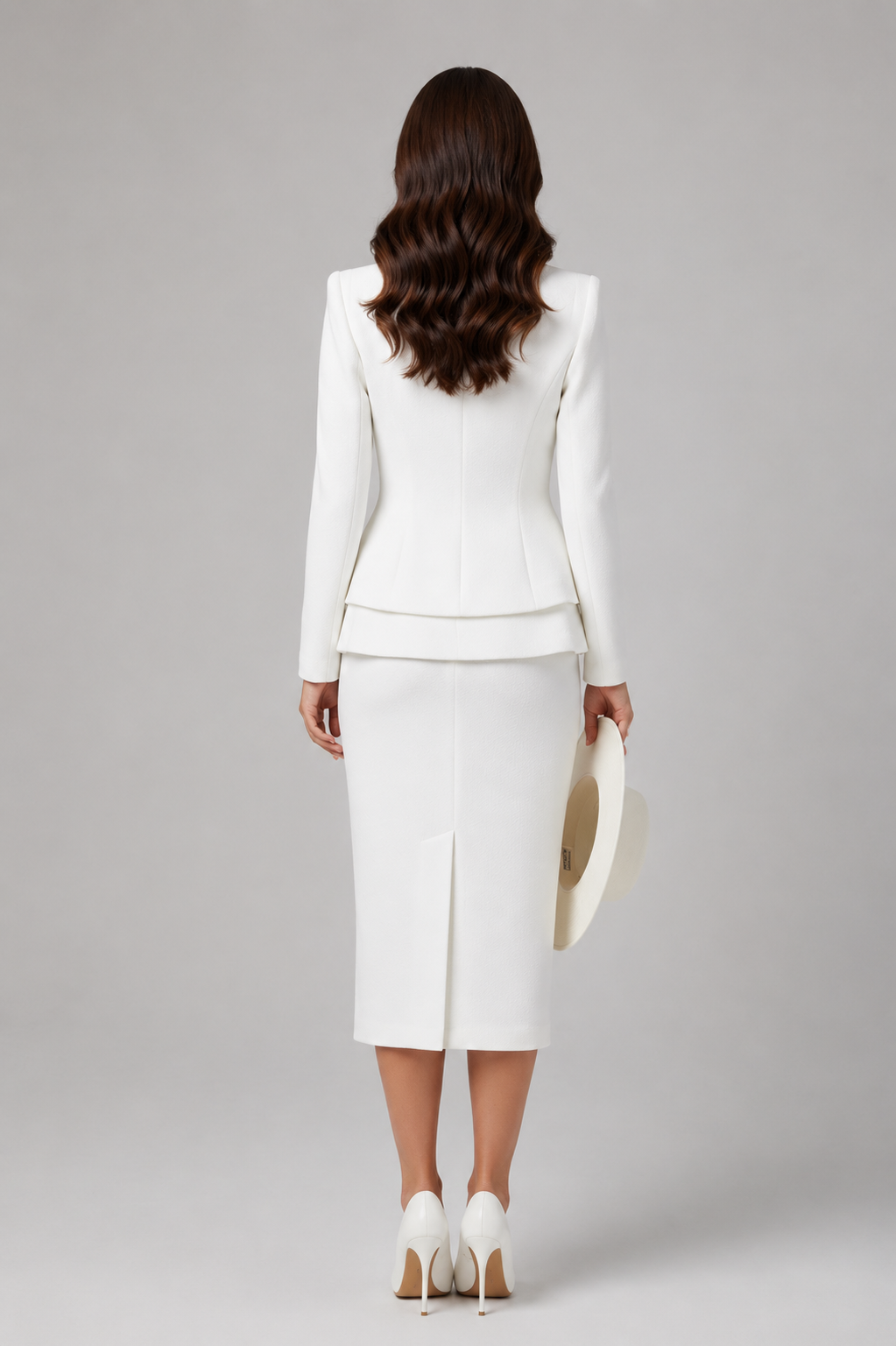 Kylie | Ensemble Blazer Femme - Veste Cintrée & Jupe Longue Chic-blazer femme-Mysia Paris