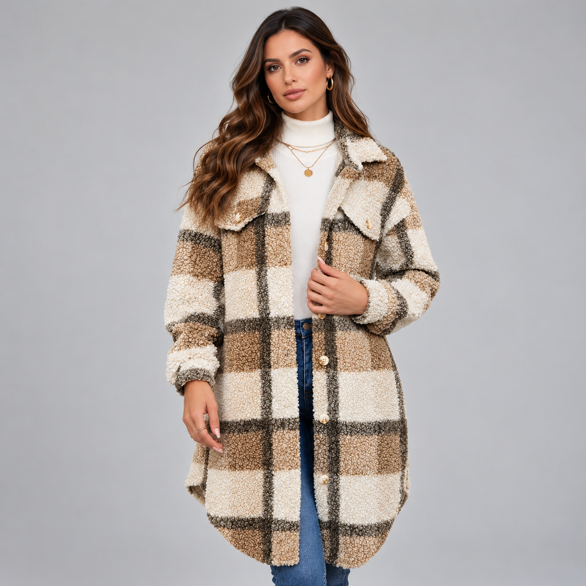 Manteau Long Femme Hiver en Laine - Mysia Paris-women's coat-Kaki-S-Mysia Paris