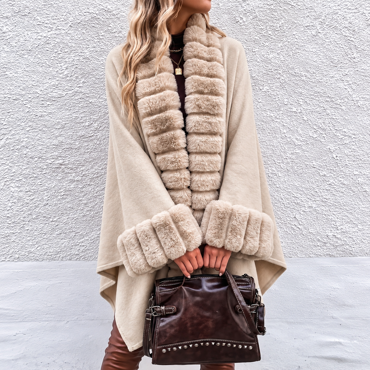 Manteau Long Femme Oversize, idéale pour hiver-women's coat-Kaki-S-Mysia Paris
