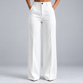 Pantalon Large Femme, Taille Haute Fluide - Mysia Paris-women's pants-Blanc-S-Mysia Paris
