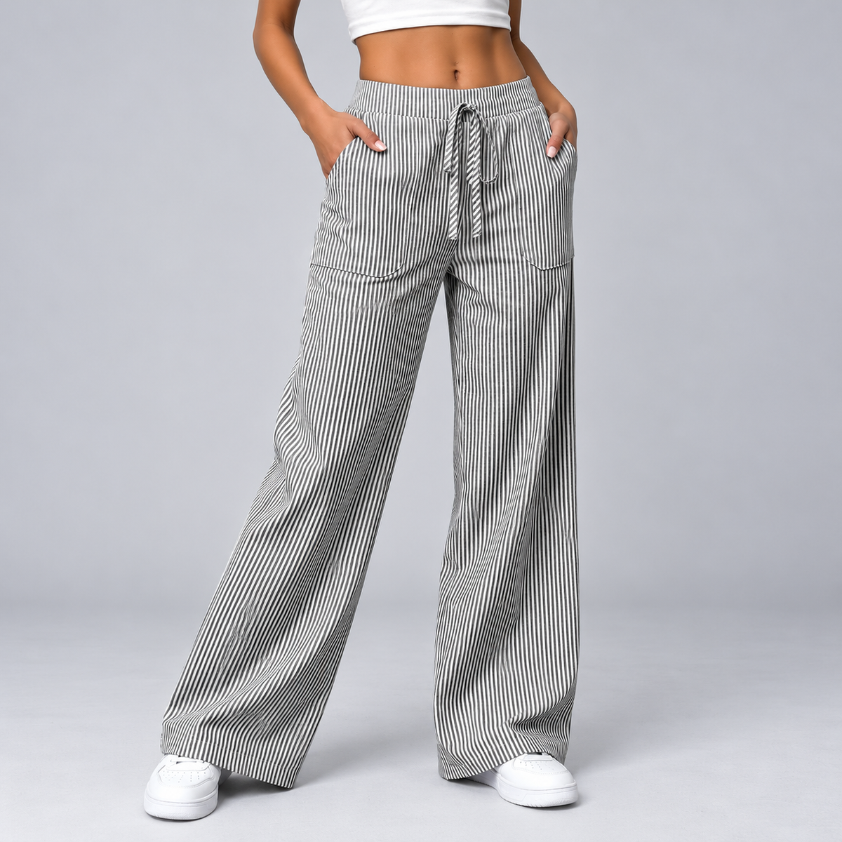 Pantalon Large Fluide Femme, Sarouel - Mysia Paris-women's pants-Gris-S-Mysia Paris