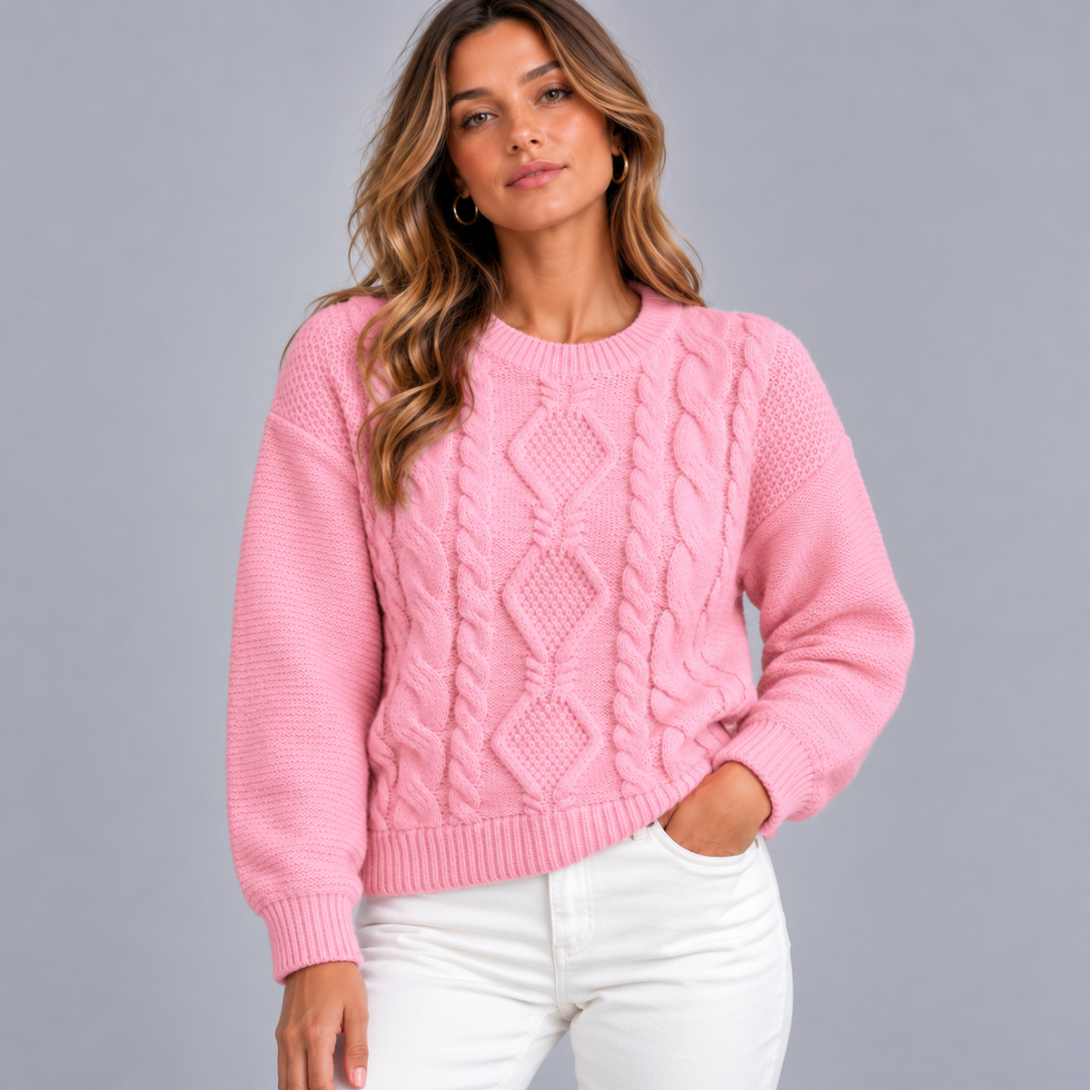 Pull En Laine Femme Chaud, Idéale Hiver - Mysia Paris-women's sweater-Rose-XS-Mysia Paris