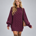 Pull Long En Laine Femme, Chic Idéale En Hiver - Mysia Paris-women's sweater-Rouge-S-Mysia Paris