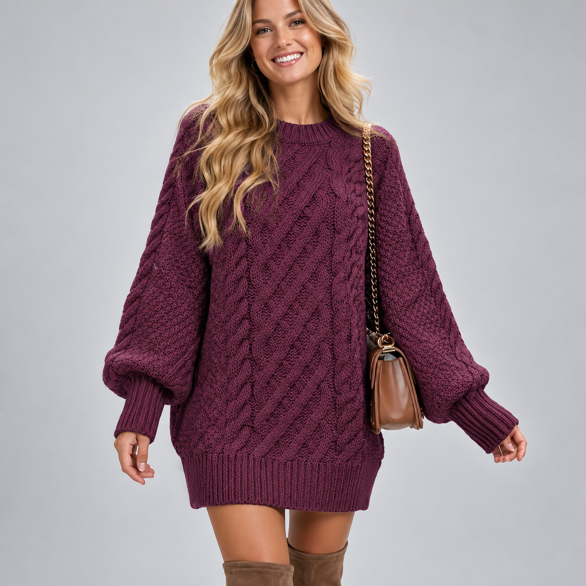 Pull Long En Laine Femme, Chic Idéale En Hiver - Mysia Paris-women's sweater-Rouge-S-Mysia Paris