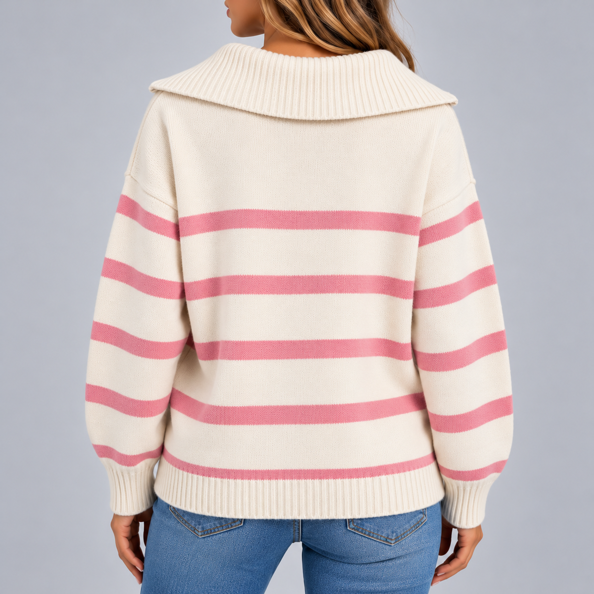 Pull Marinière Femme, Col Zippé - Mysia Paris-women's sweater-Mysia Paris