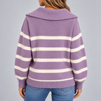 Pull Marinière Femme, Col Zippé - Mysia Paris-women's sweater-Mysia Paris