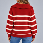Pull Marinière Femme, Col Zippé - Mysia Paris-women's sweater-Mysia Paris