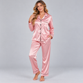 Pyjama Femme Hiver en Satin - Mysia Paris-women's pajama set-Rose-S-Mysia Paris