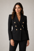 Rebecca | Blazer Femme Cintré Boutons Dorés-blazer femme-Mysia Paris