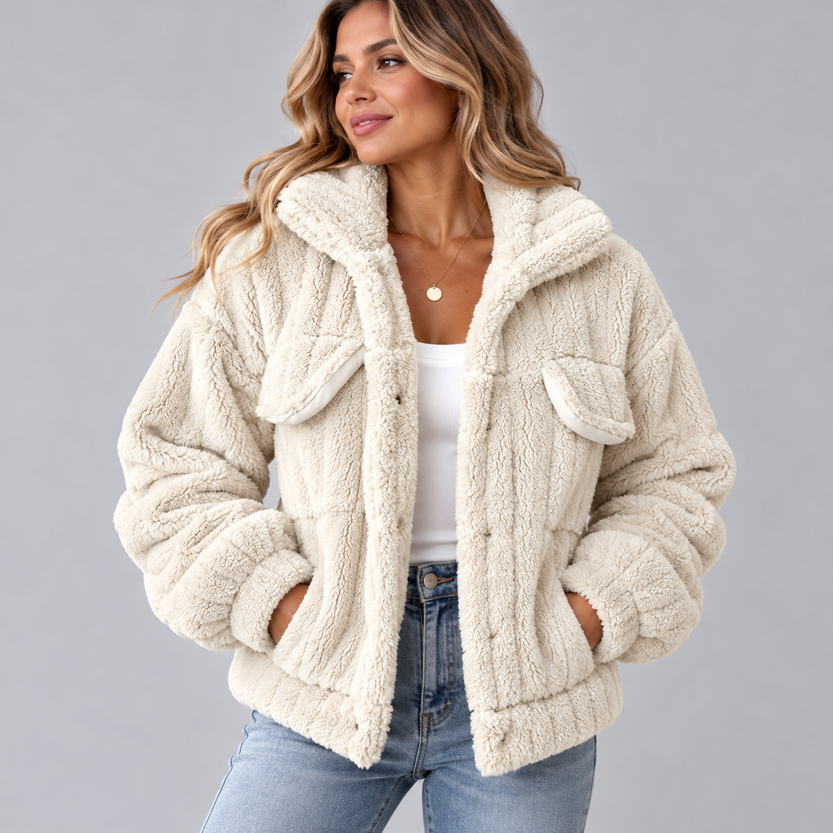 Veste Matelassée Polaire En Laine - Mysia Paris-women's jacket-Kaki-S-Mysia Paris