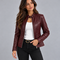 Veste Simili-cuir Femme, Style Moto - Mysia Paris-women's jacket-Rouge-XS-Mysia Paris