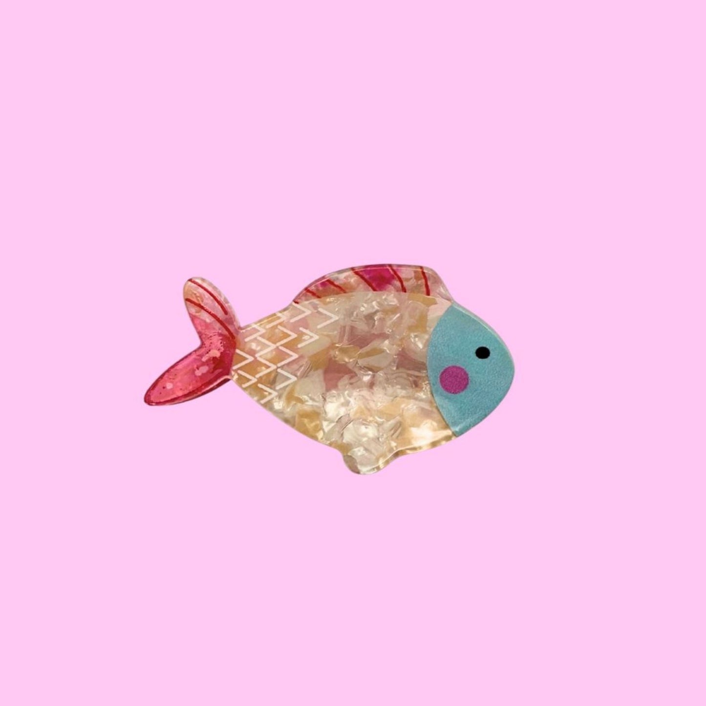 PINCE À CHEVEUX POISSON ROSE